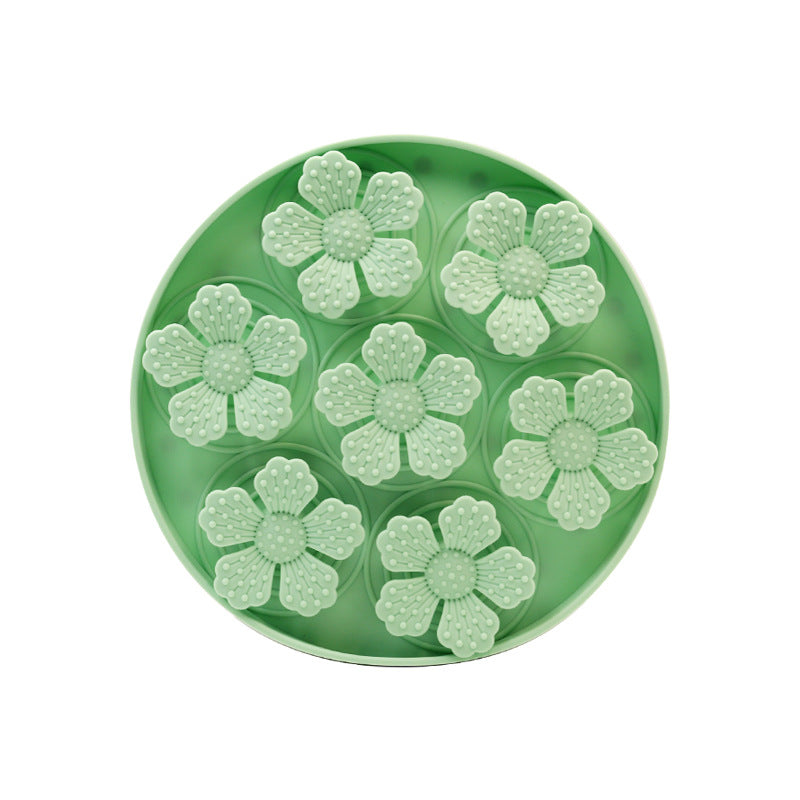 Dog Cat Slow Food Feeding Mat Silicone Dog Slow Feeder Bowl Pet Accessories Flower Shape Food-grade Silicone For Dogs And Cat Feeding Bowls Pet Products