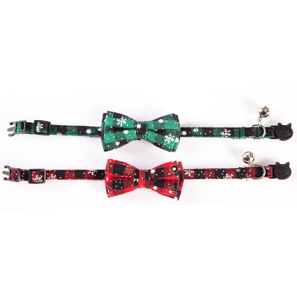 Pet Supplies Cat Bow Detachable Christmas