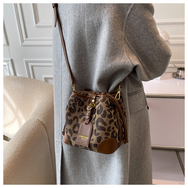 Retro Small Bag Female Fashion Leopard Print