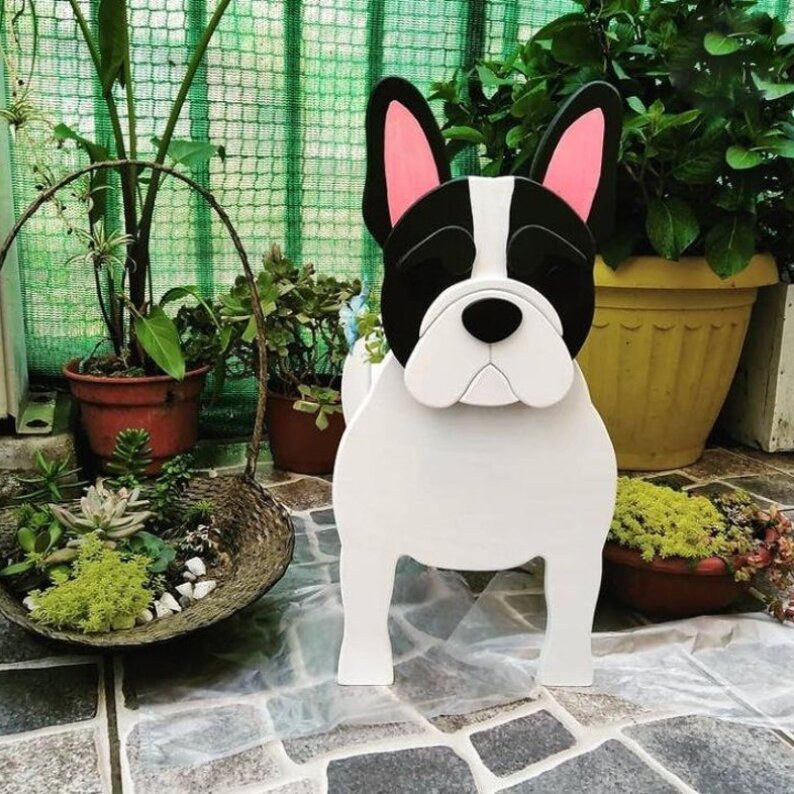 Creative Cartoon Animal Cute PVC Dog Potted Garden Decoration