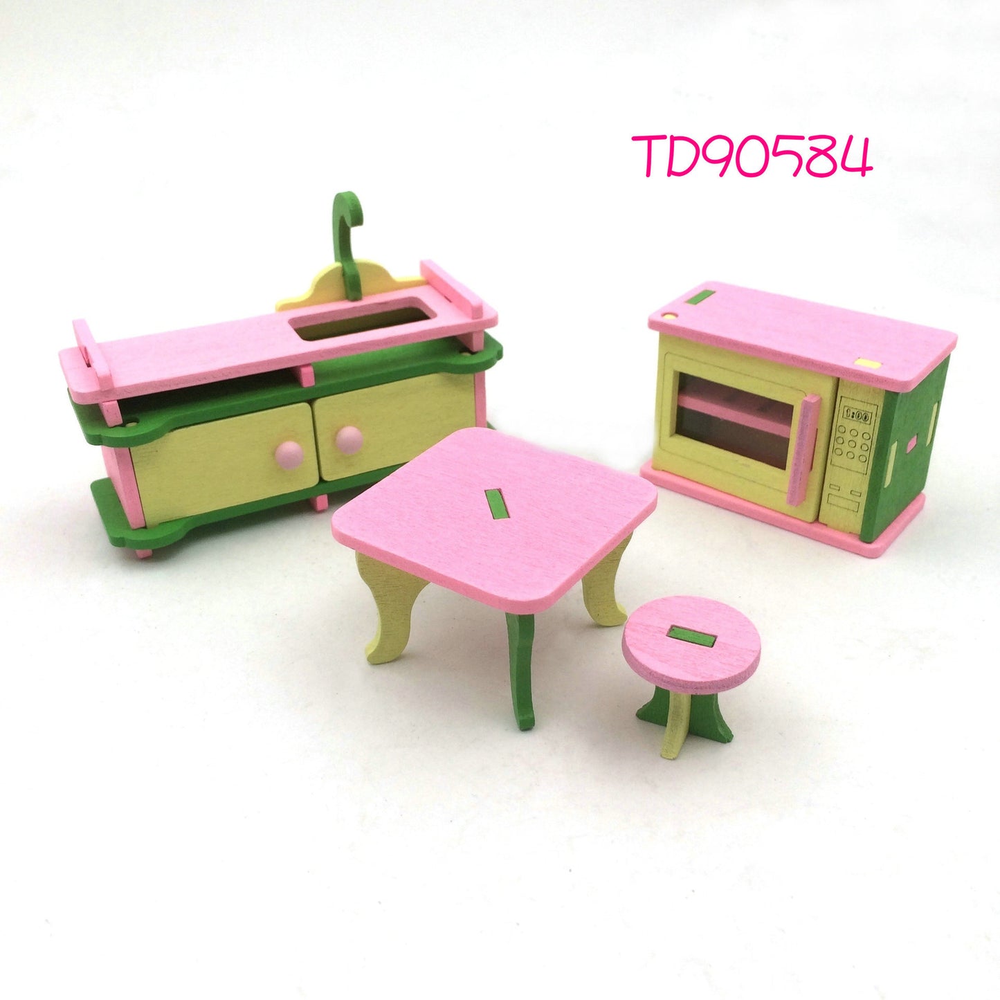 Wooden Mini Furniture Table Chair Stool Decoration