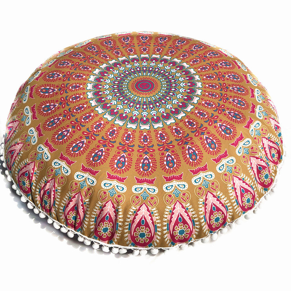 Lotus Round Throw Pillow Furniture Cushion