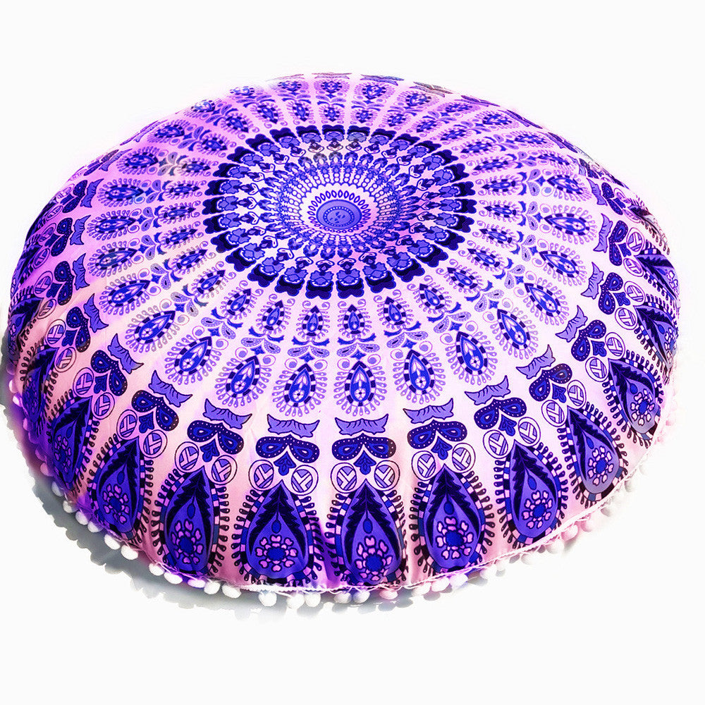 Lotus Round Throw Pillow Furniture Cushion