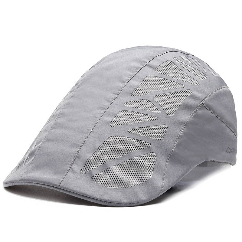 Men Mesh Beret Hat Summer Breathable Quick Dry For Women Newsboy Detective Gorra Boy Chef Restaurant Work Casquette