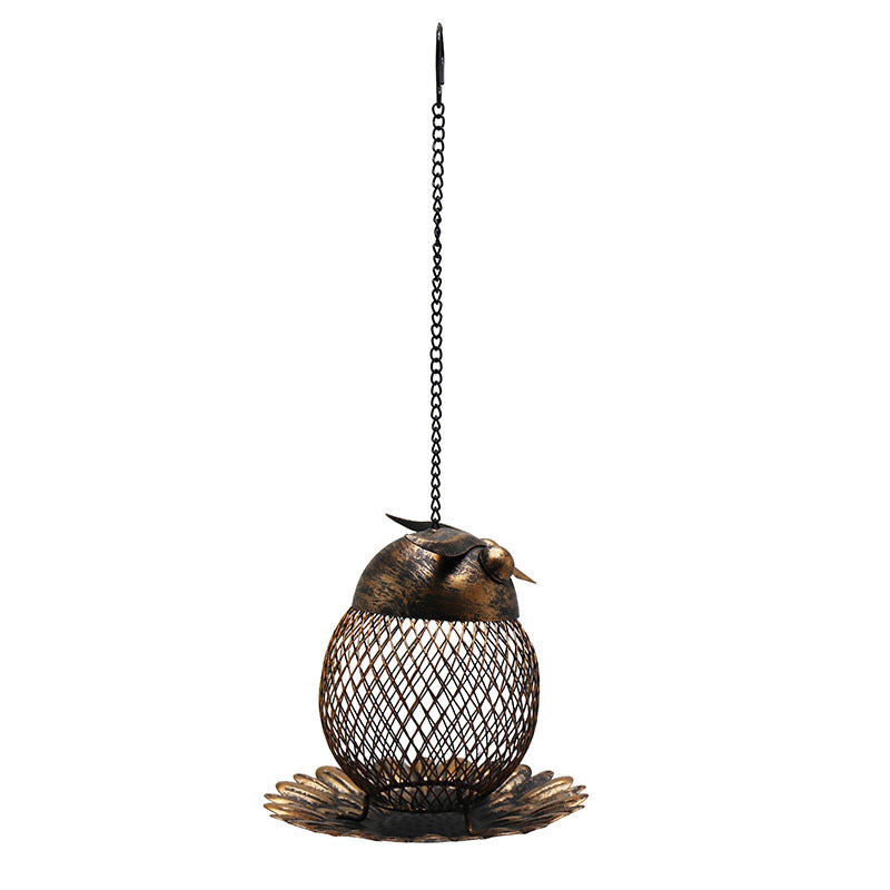 Household Fashionable Iron Owl Bird Feeder