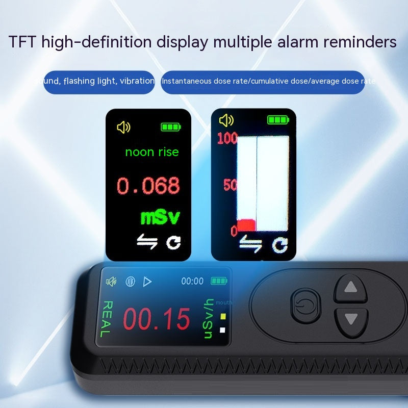 Nuclear Radiation Detector Radioactive Geiger Counter TFT Color Display Rays Tester With Sound Alarm Function