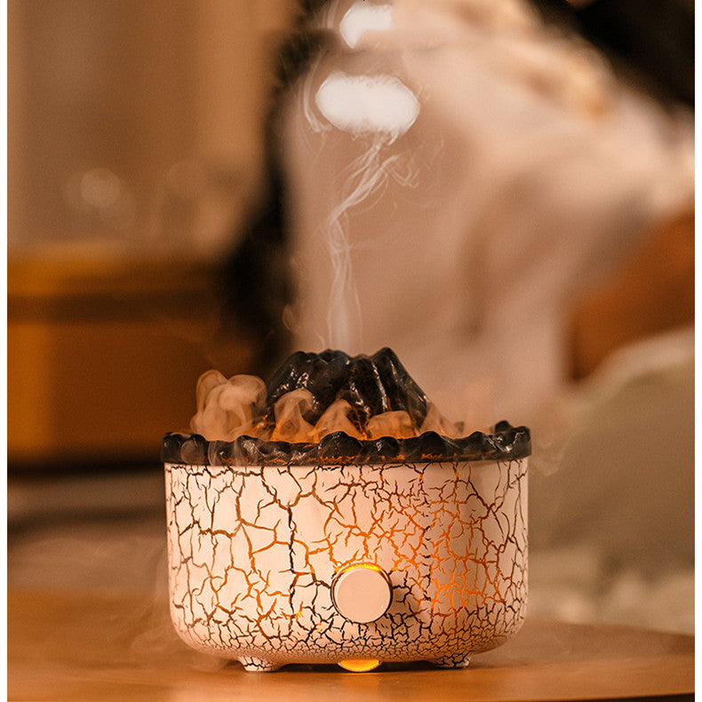 New Creative Volcano Humidifier Aromatherapy Machine Spray Jellyfish Air Flame Humidifier Diffuser