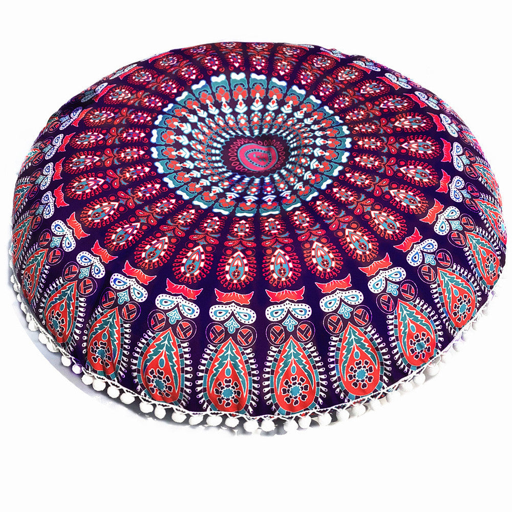 Lotus Round Throw Pillow Furniture Cushion