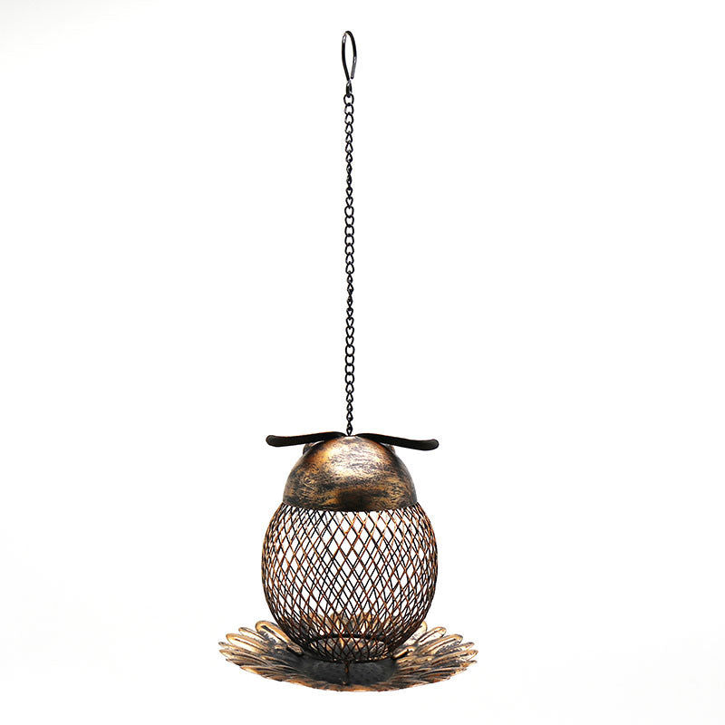 Household Fashionable Iron Owl Bird Feeder