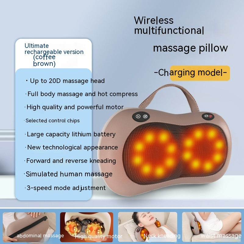 Multifunctional Cushion Back Waist Neck Massager