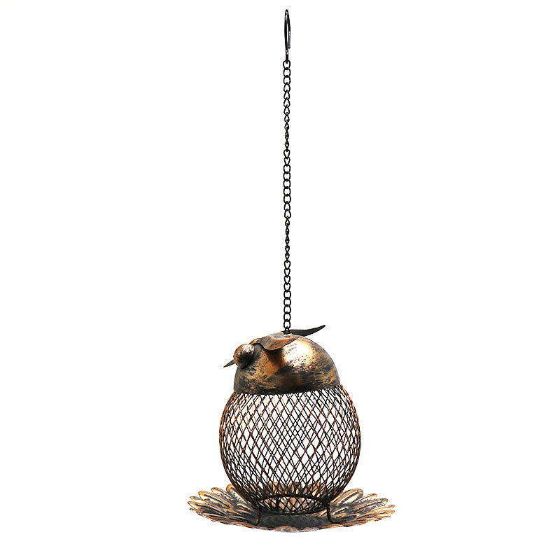 Household Fashionable Iron Owl Bird Feeder