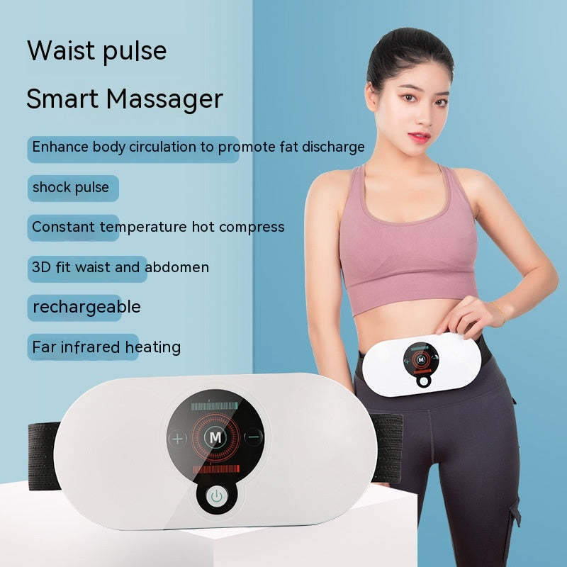 Rechargeable Belt Wireless Pulse Vibration Waist Protector Abdominal Waist Physiotherapy Massage Instrument